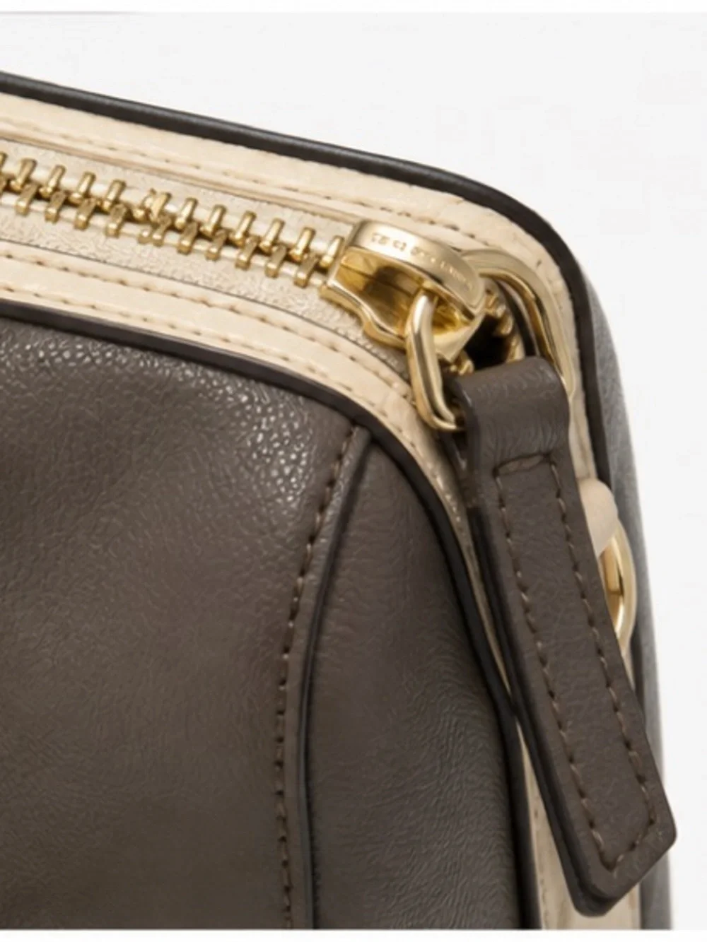 kate spade Two-Tone Bow Satchel - Beige and Taupe